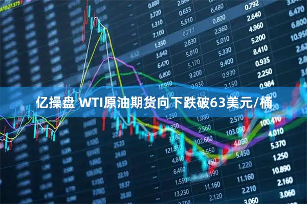 亿操盘 WTI原油期货向下跌破63美元/桶